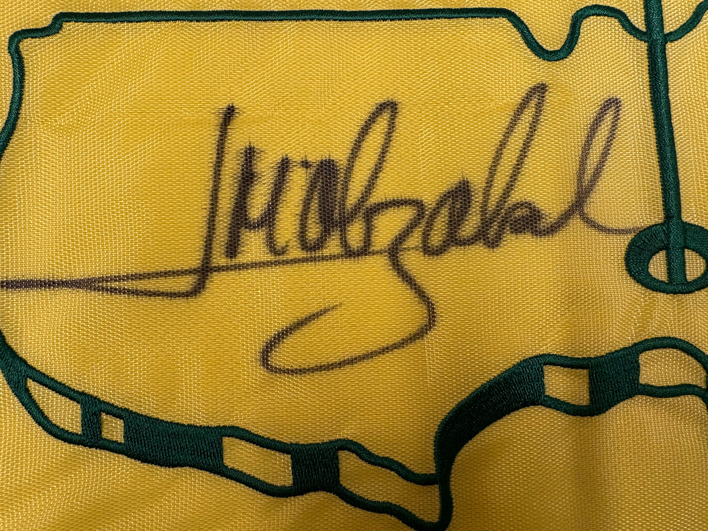 José María Olazábal Two-Time Masters Champion Signed Golf Flag + Dealer COA