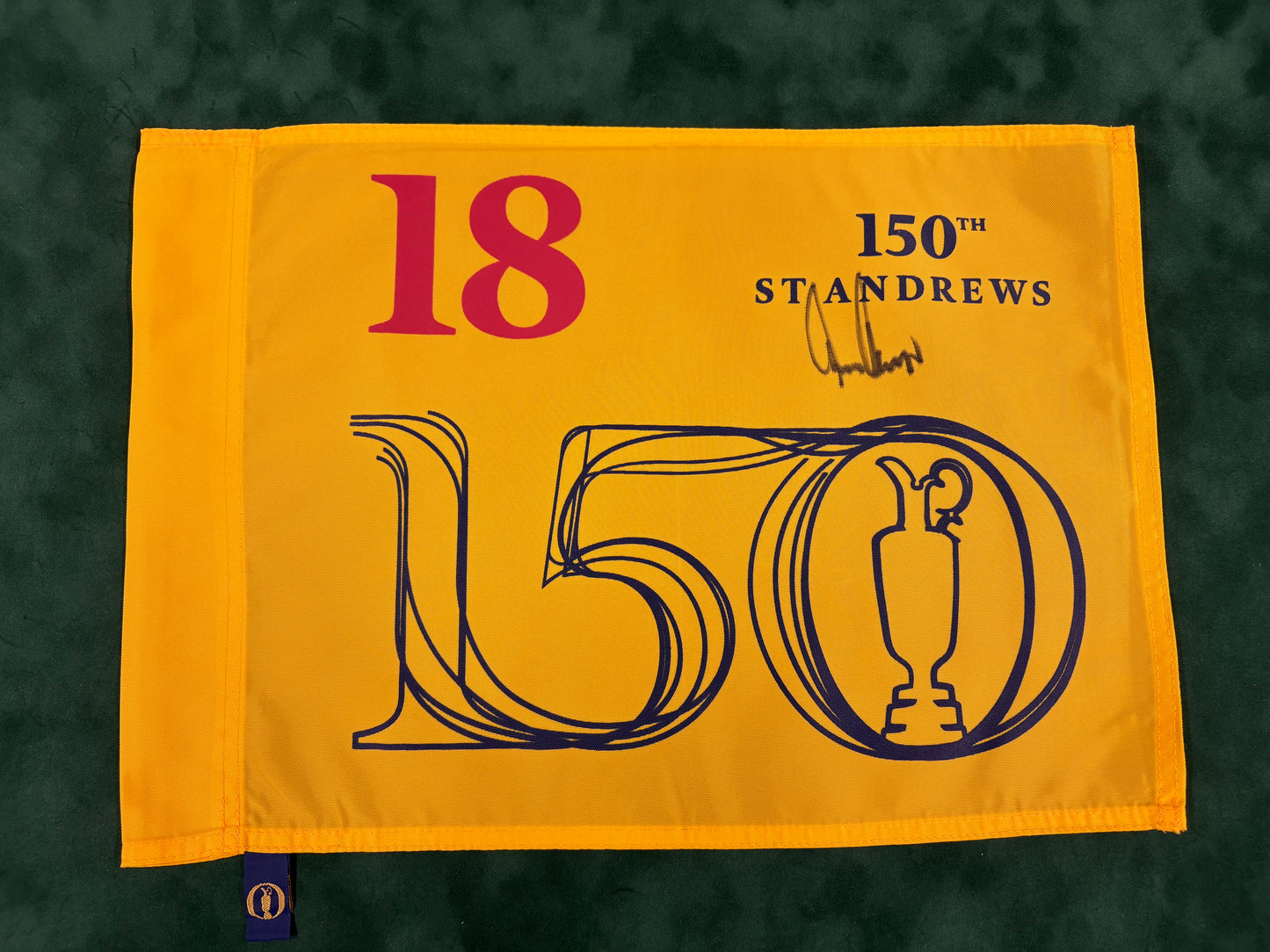 Gary Player Signed 150th Open at St Andrews Golf Flag + Dealer COA