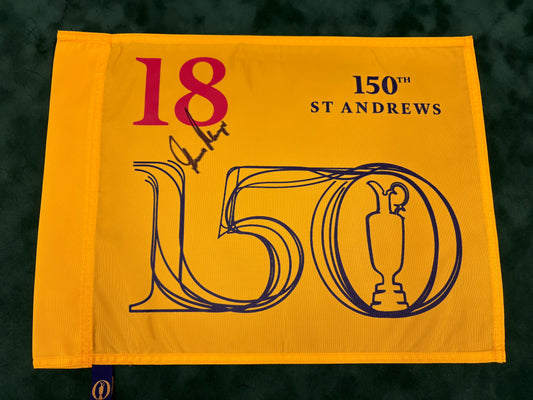 Gary Player Signed 150th Open at St Andrews Golf Flag + Dealer COA
