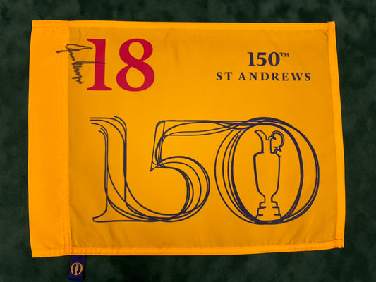 Gary Player Signed 150th Open at St Andrews Golf Flag + Dealer COA