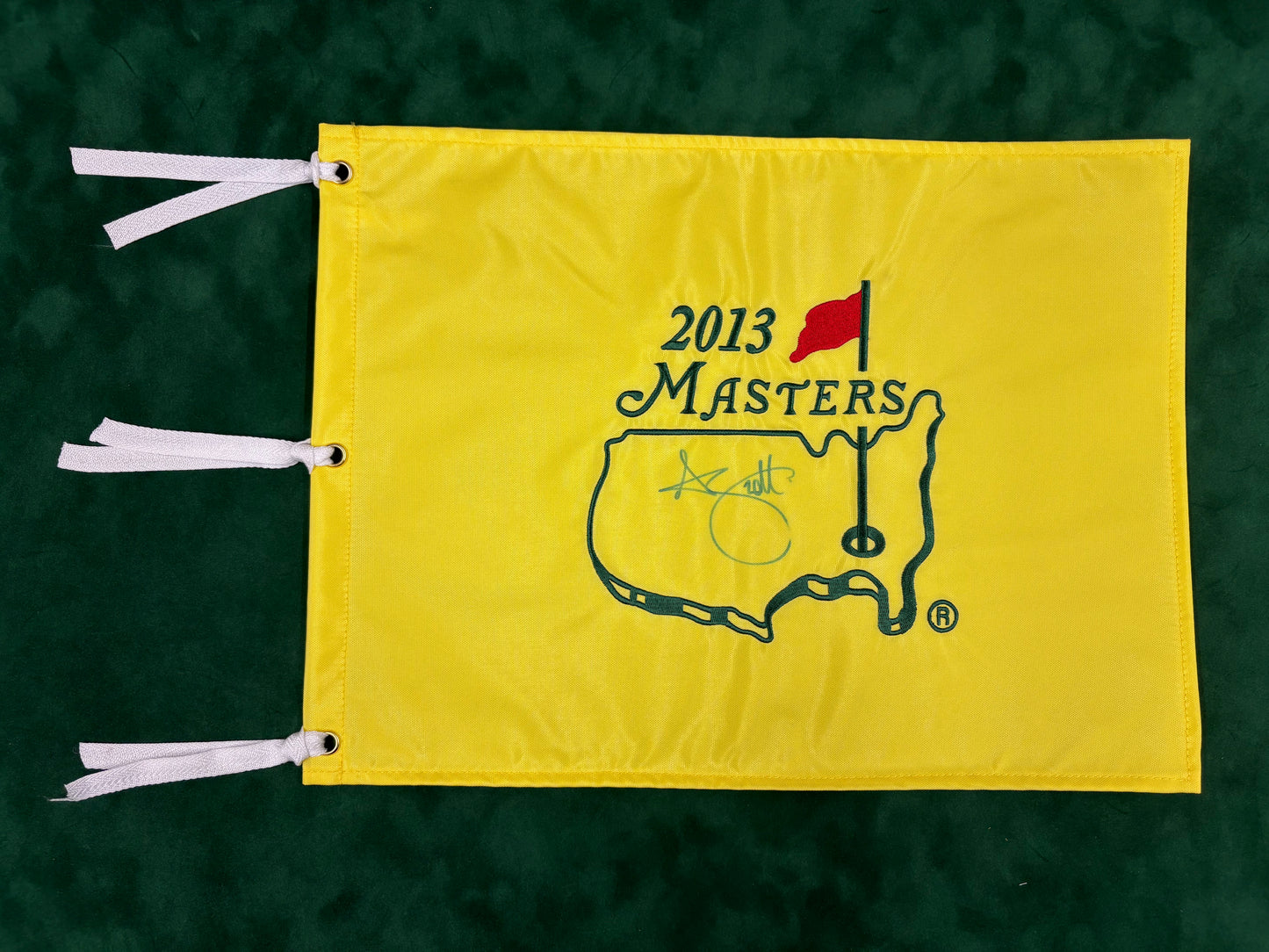 Adam Scott Winner Signed 2013 Masters Golf Flag + Dealer COA