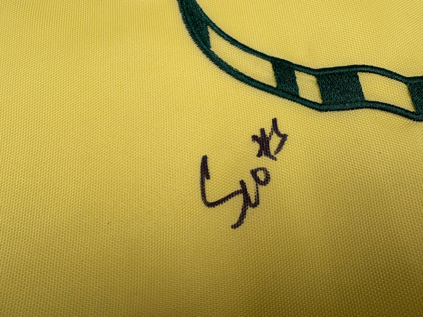 Scottie Scheffler Hand Signed 2022 Masters Golf Flag Obtained in Person + Dealer COA