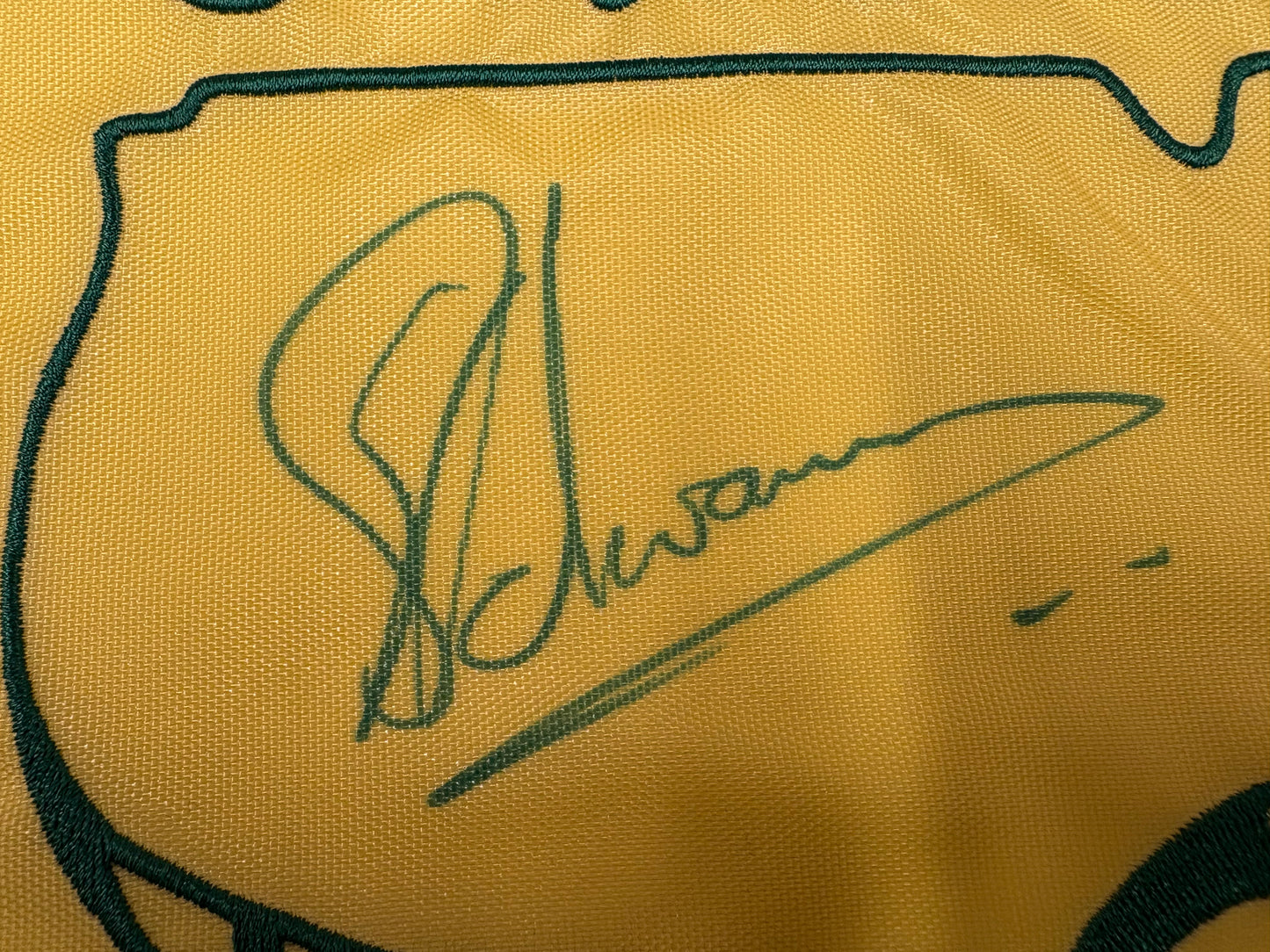 Charl Schwartzel Winner Signed 2011 Masters Golf Flag + Dealer COA