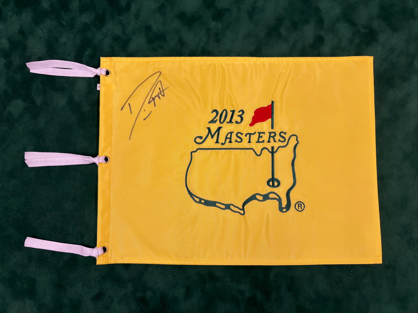 Danny Willett Signed 2013 Masters Golf Flag + Dealer COA