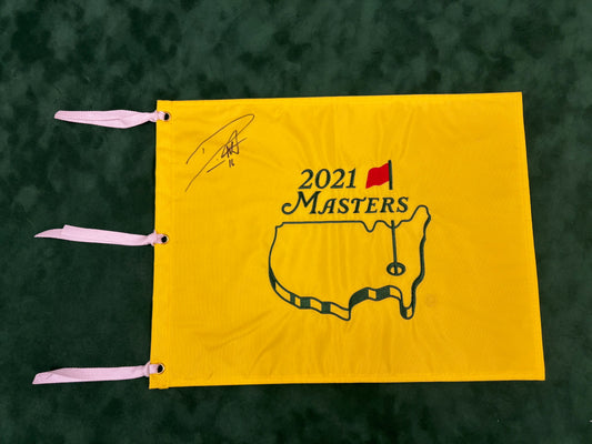 Danny Willett Signed 2021 Masters Golf Flag + Dealer COA