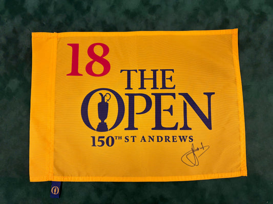 Cameron Smith Winner Signed 150th Open at St Andrews Golf Flag + Dealer COA