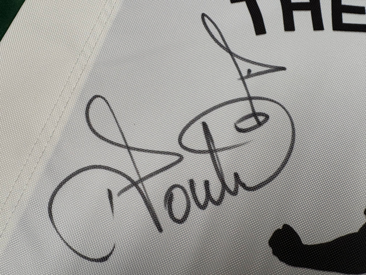 The Postman - Ian Poulter 'Mr Ryder Cup' Signed White Golf Flag + Dealer COA