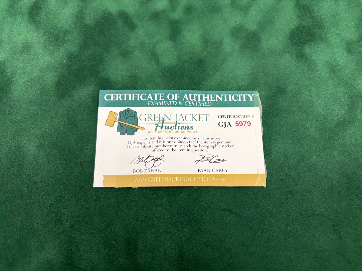 Golf Legend Tiger Woods Rare Signed 2008 Augusta Masters Golf Pin Flag + GJA COA