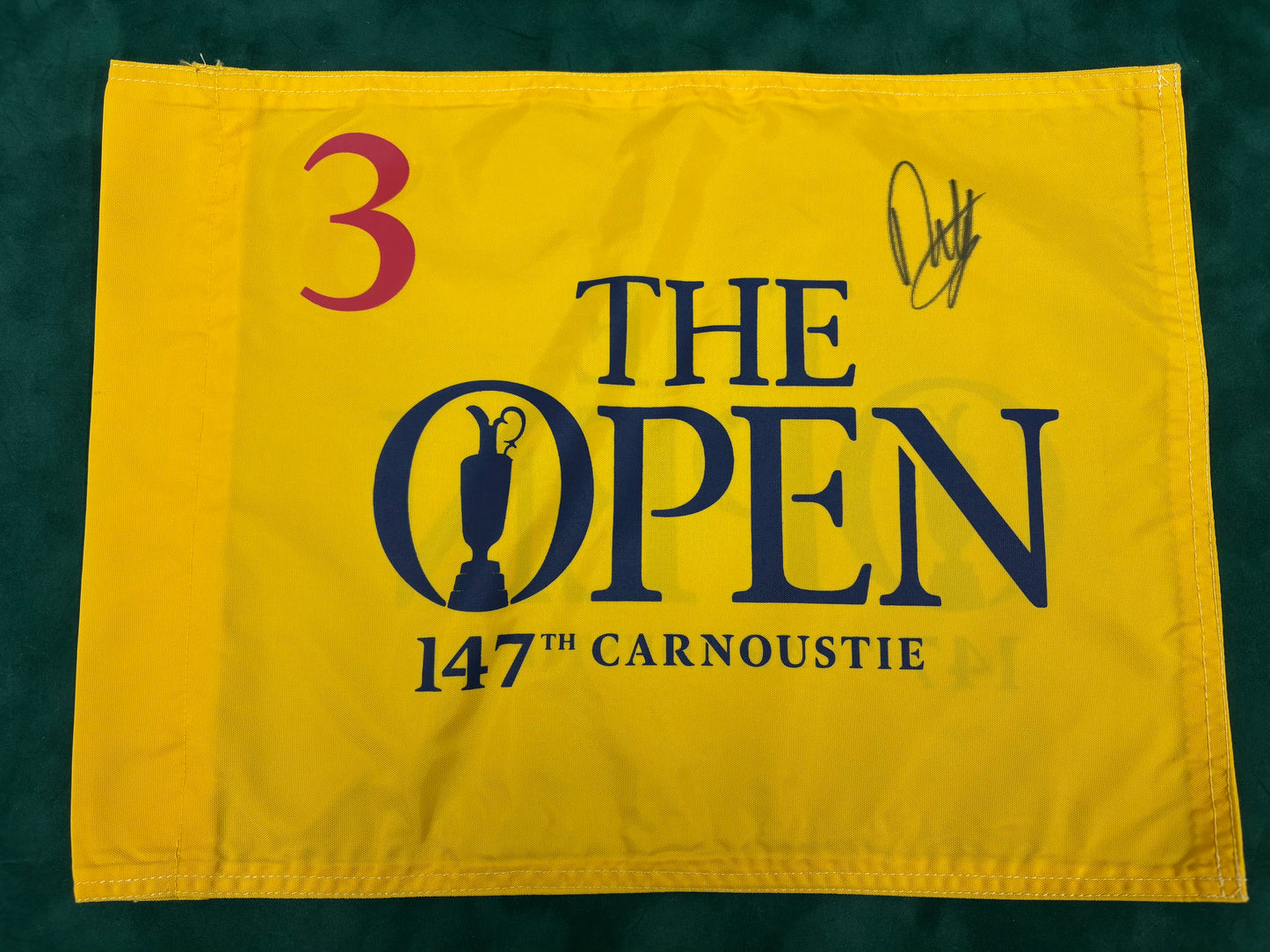 Francesco Molinari Winner Signed 2018 147th Open at Carnoustie Course Used 3rd Flag + Cert