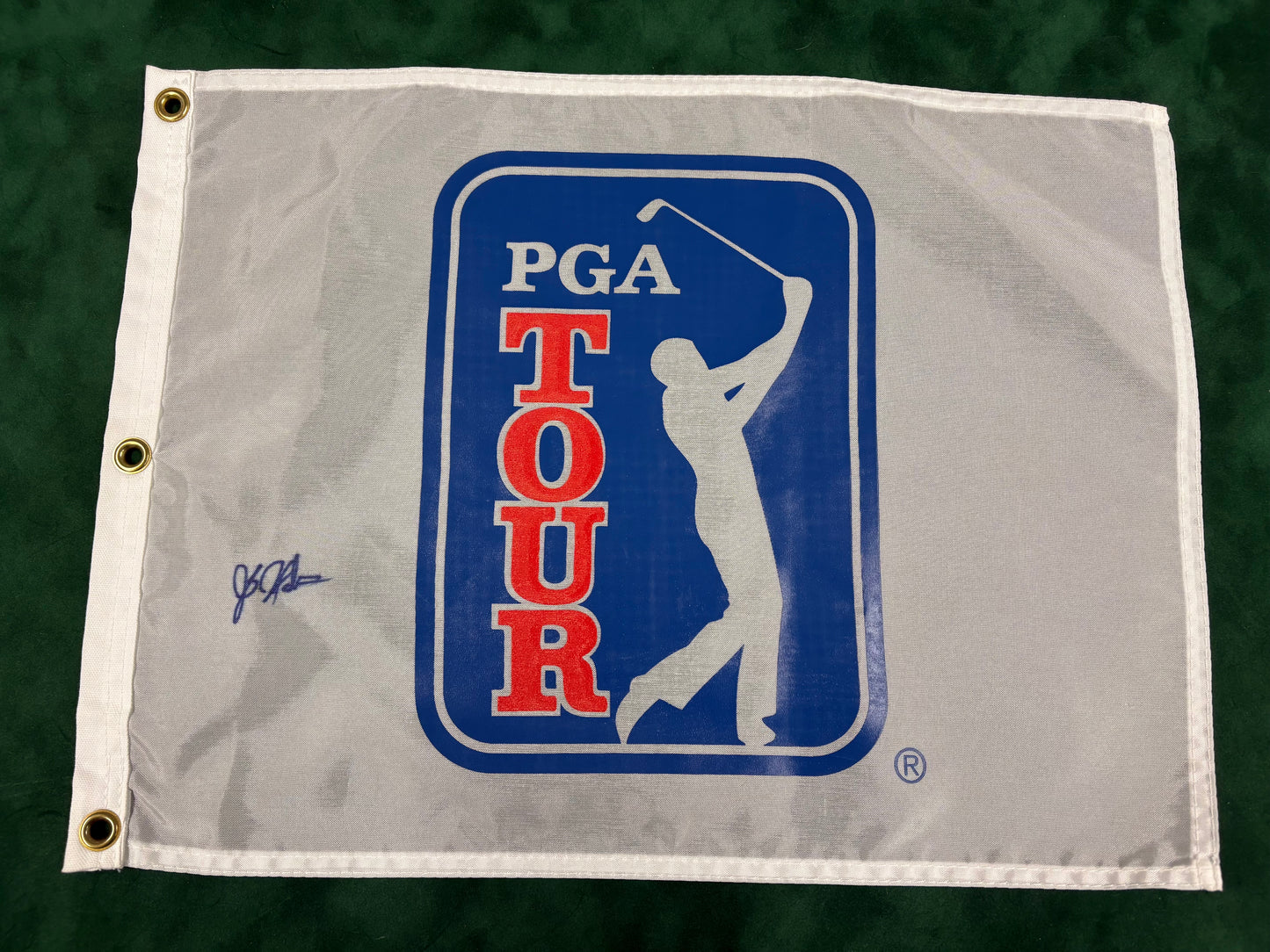 JB Holmes American Golfer Rare Signed PGA Tour Golf Pin Flag + Cert