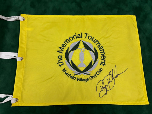 Bryson DeChambeau 2018 Winner Signed The Memorial Tournament Golf Pin Flag + Cert
