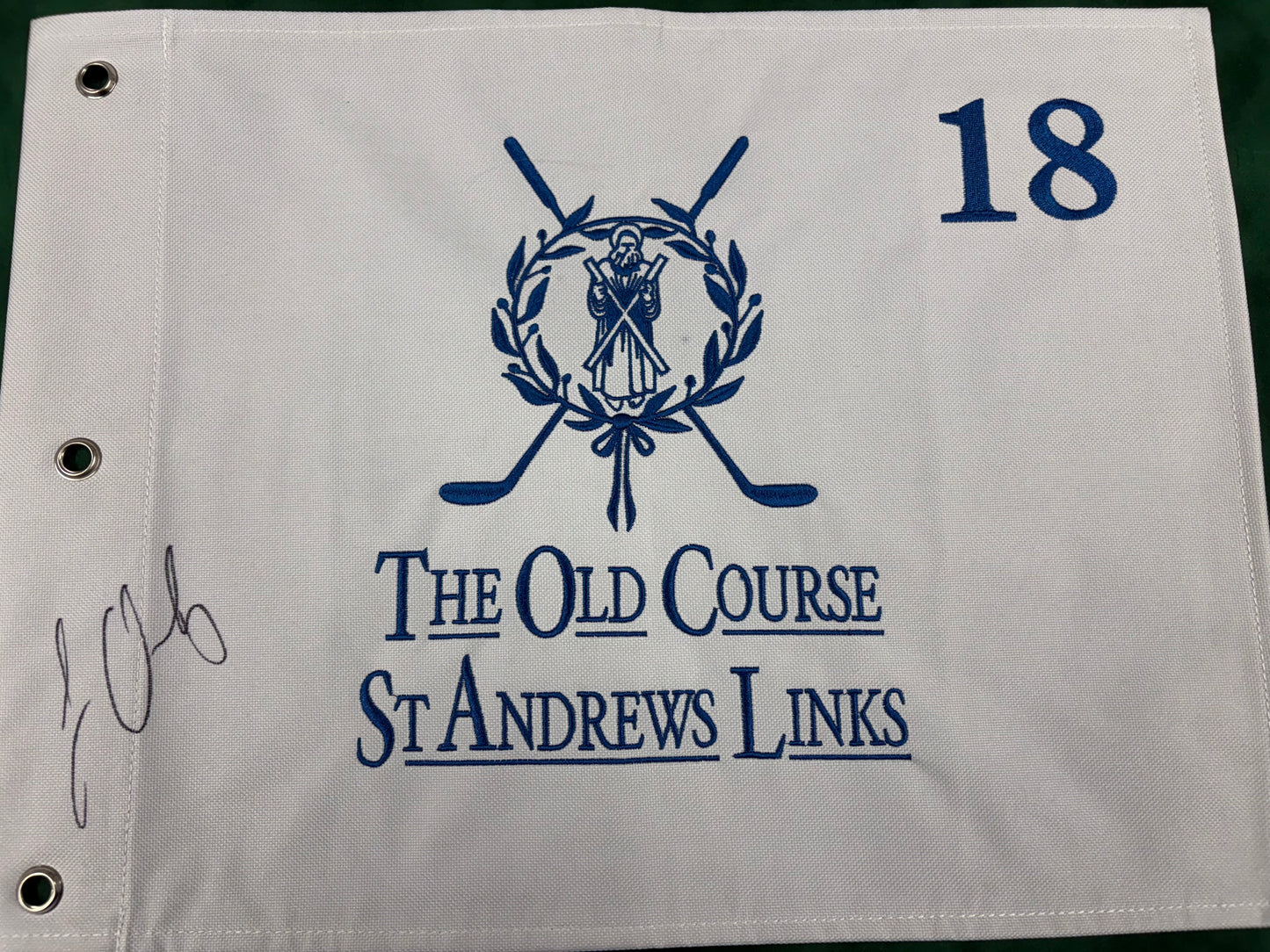Louis Oosthuizen Signed The Old Course St Andrews Links Golf Pin Flag + Cert
