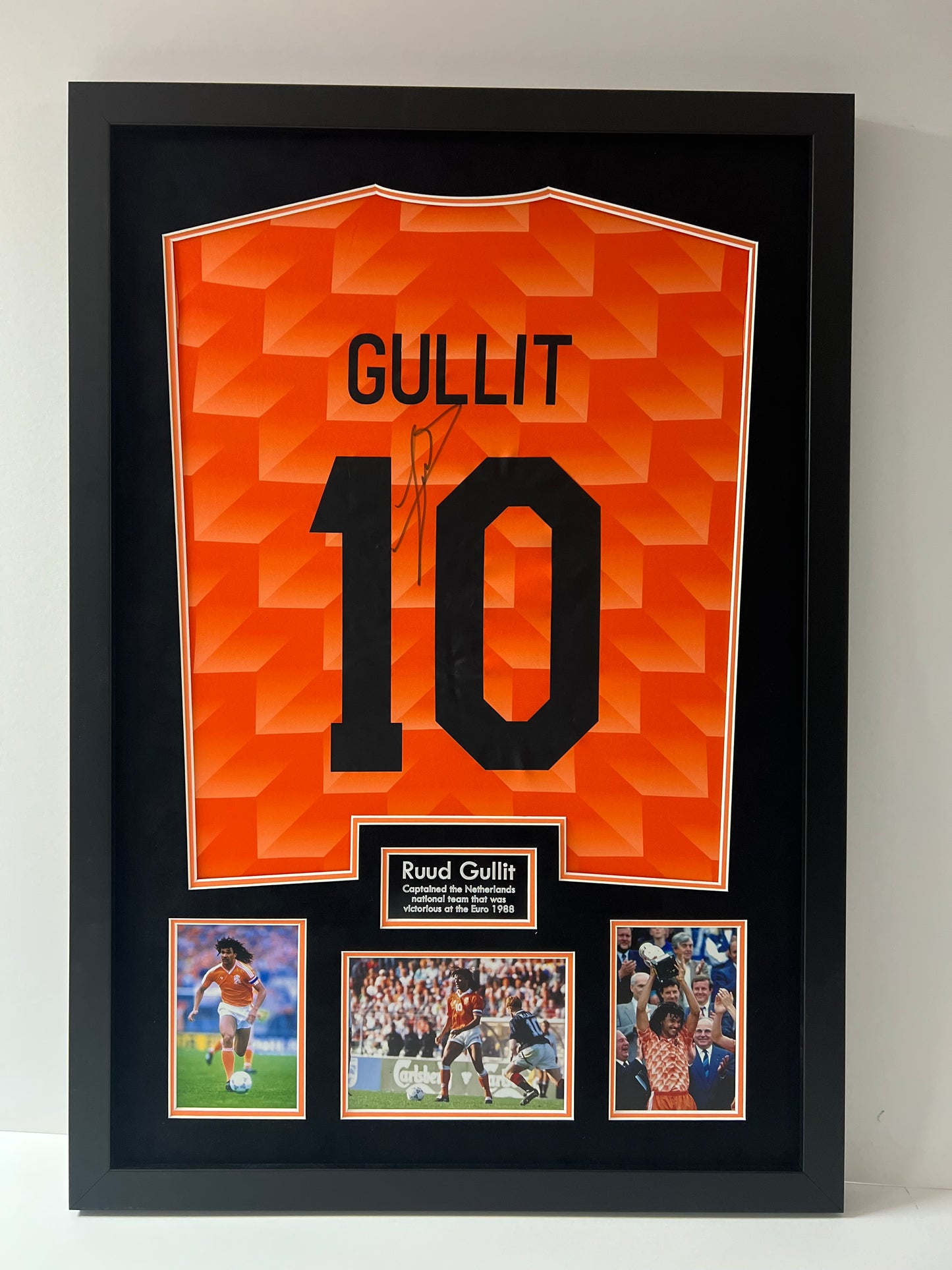 Ruud Gullit Dutch Legend Signed & Framed Netherlands Football Shirt + Dealer COA