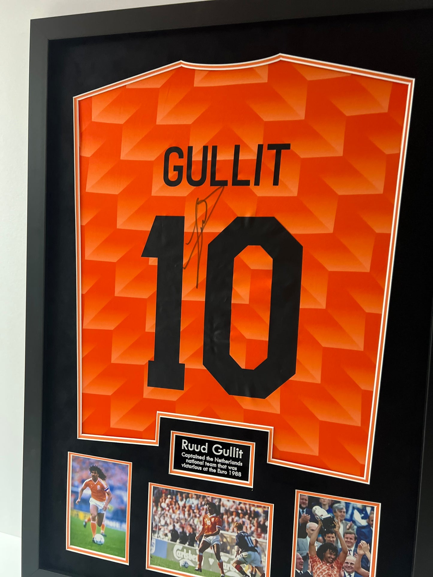 Ruud Gullit Dutch Legend Signed & Framed Netherlands Football Shirt + Dealer COA