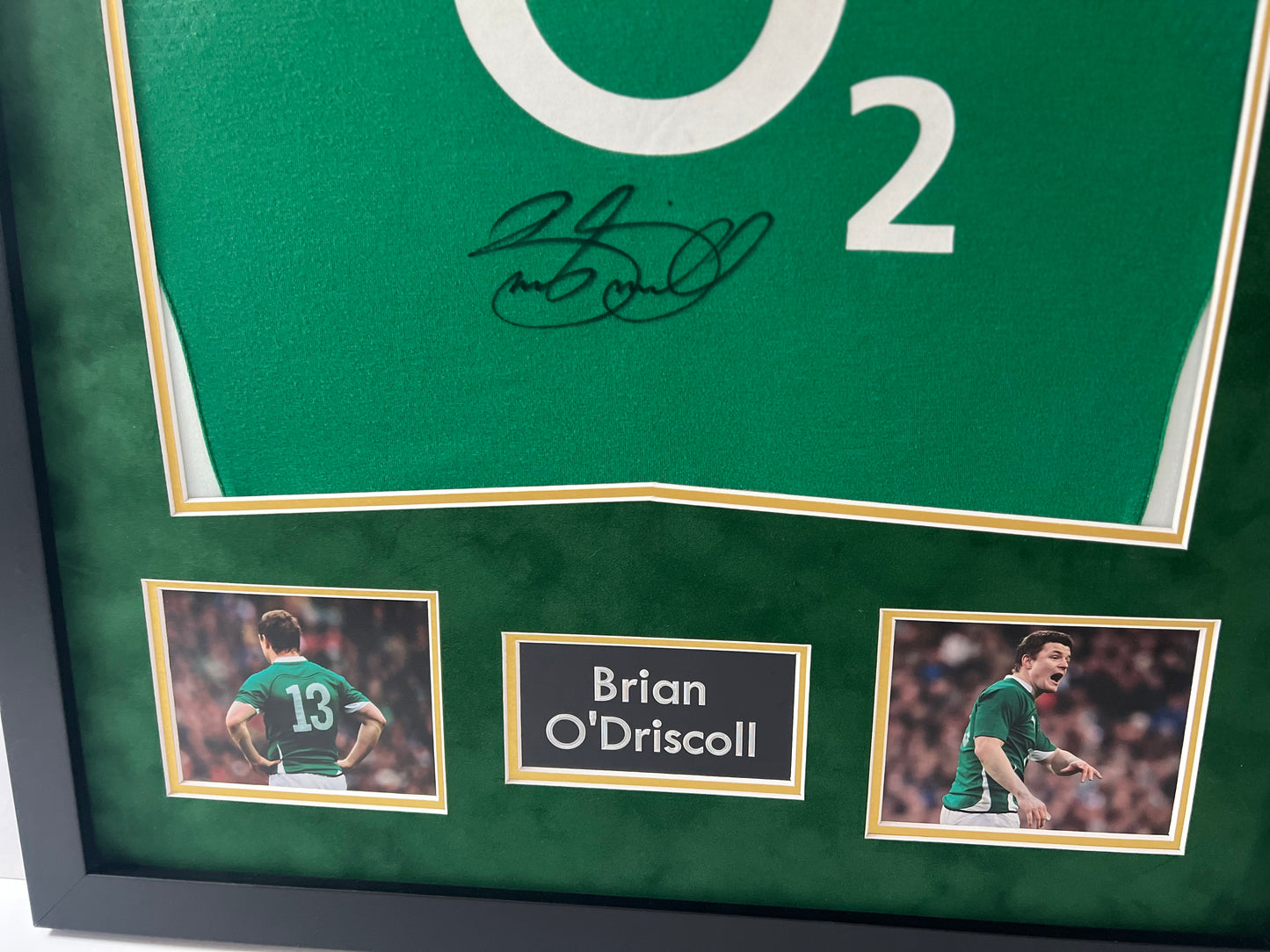 Brian O'Driscoll Irish Rugby Legend Signed & Framed Shirt (Puma O2) + Dealer COA