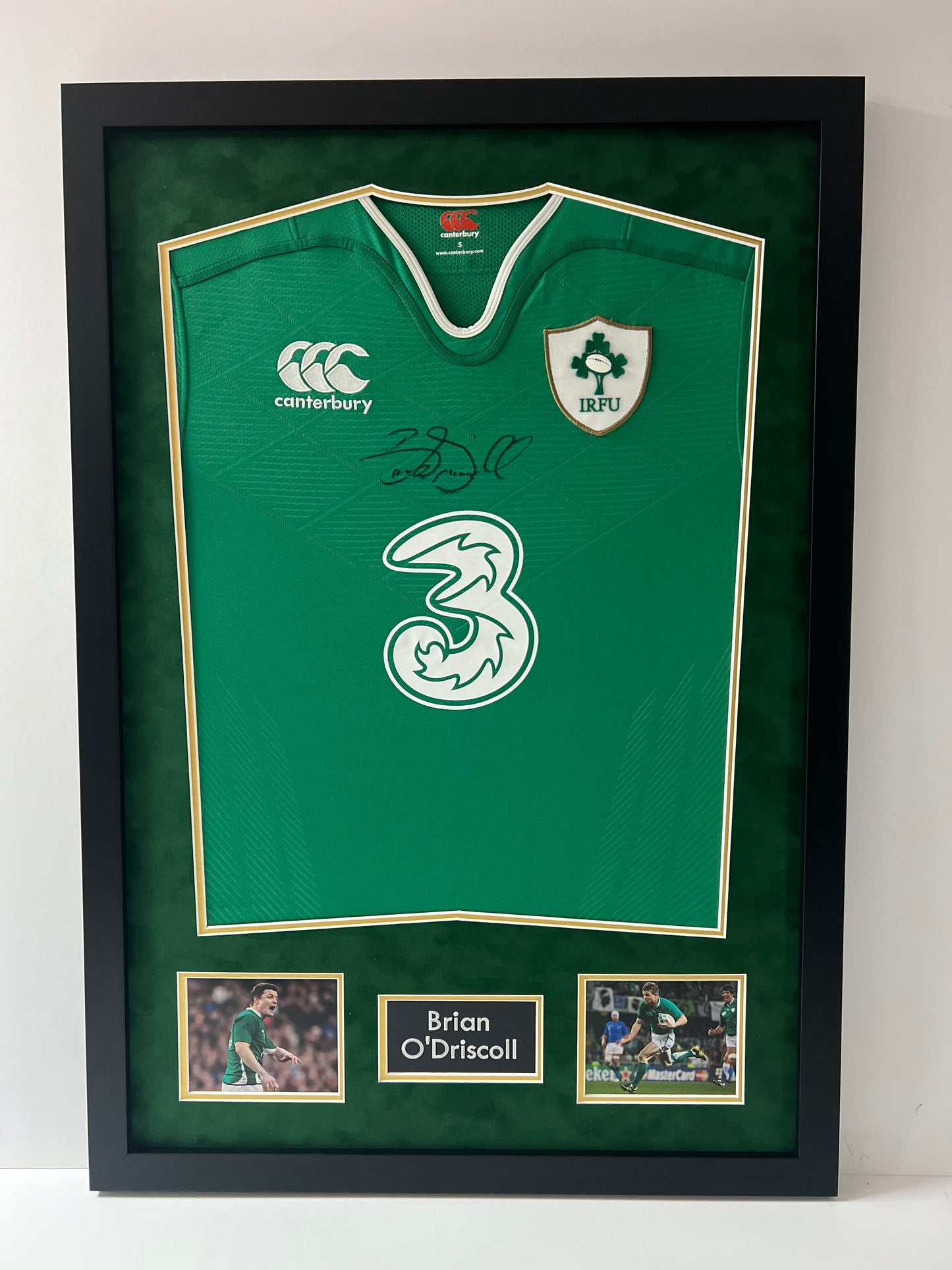 Brian O'Driscoll Irish Rugby Legend Signed & Framed Shirt (3 Canterbury) + Cert
