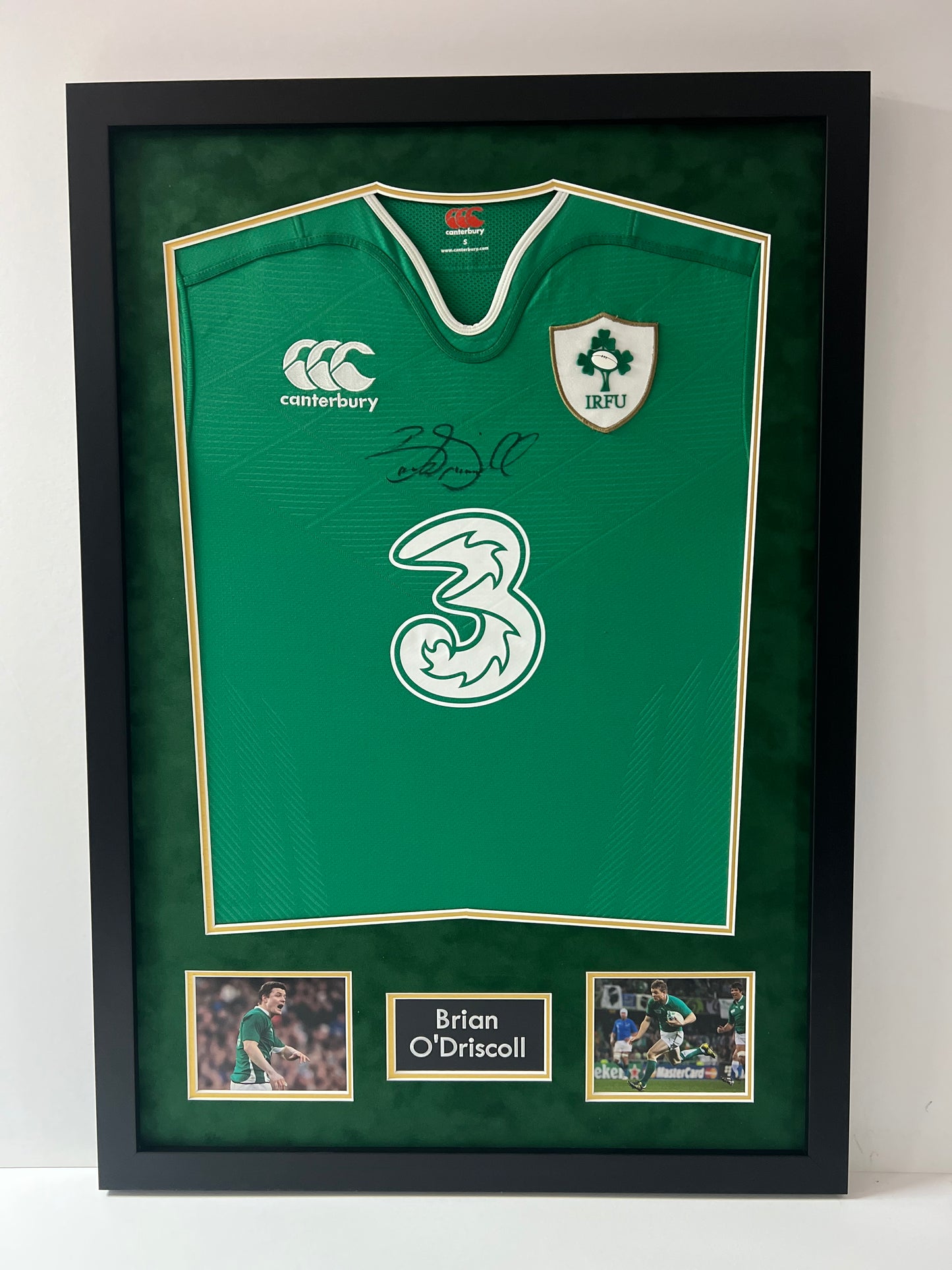 Brian O'Driscoll Irish Rugby Legend Signed & Framed Shirt (3 Canterbury) + Cert