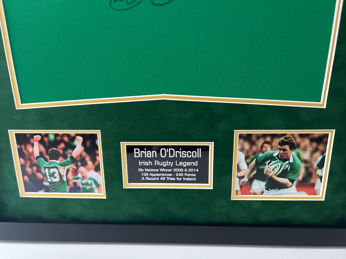 Brian O'Driscoll Irish Rugby Legend Signed & Framed Shirt (3 Canterbury) + Cert