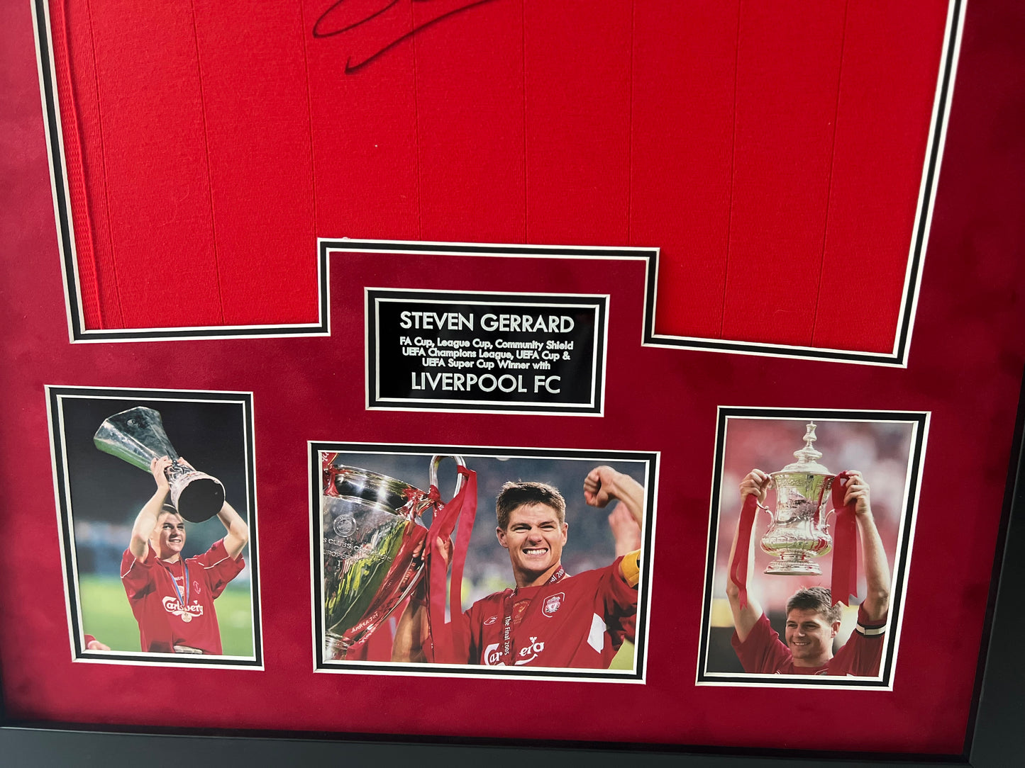Steven Gerrard Signed & Framed Liverpool FC Shirt + Dealer COA