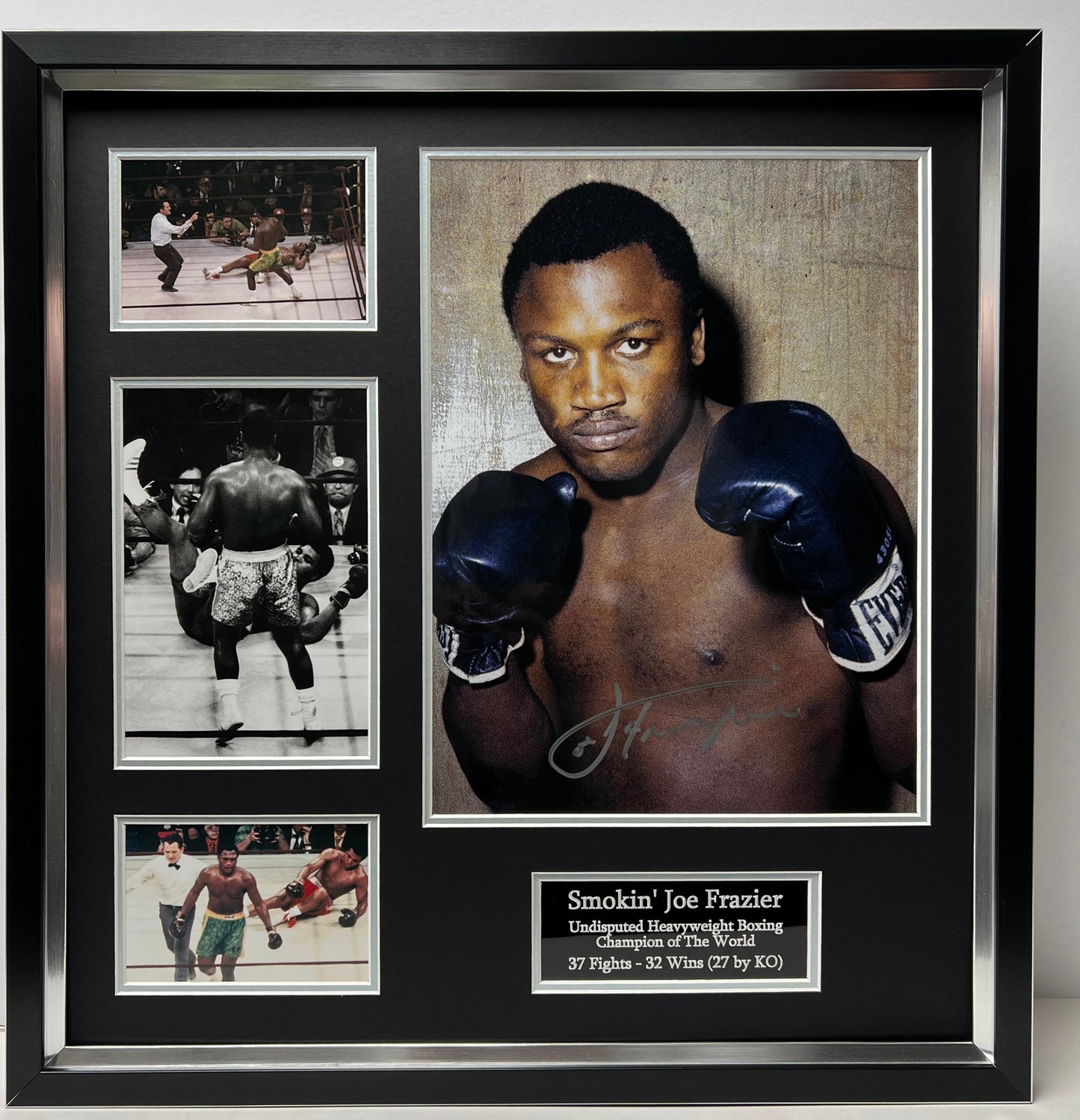 Smokin' Joe Frazier Heavyweight Boxing Legend Signed & Framed Display + Cert