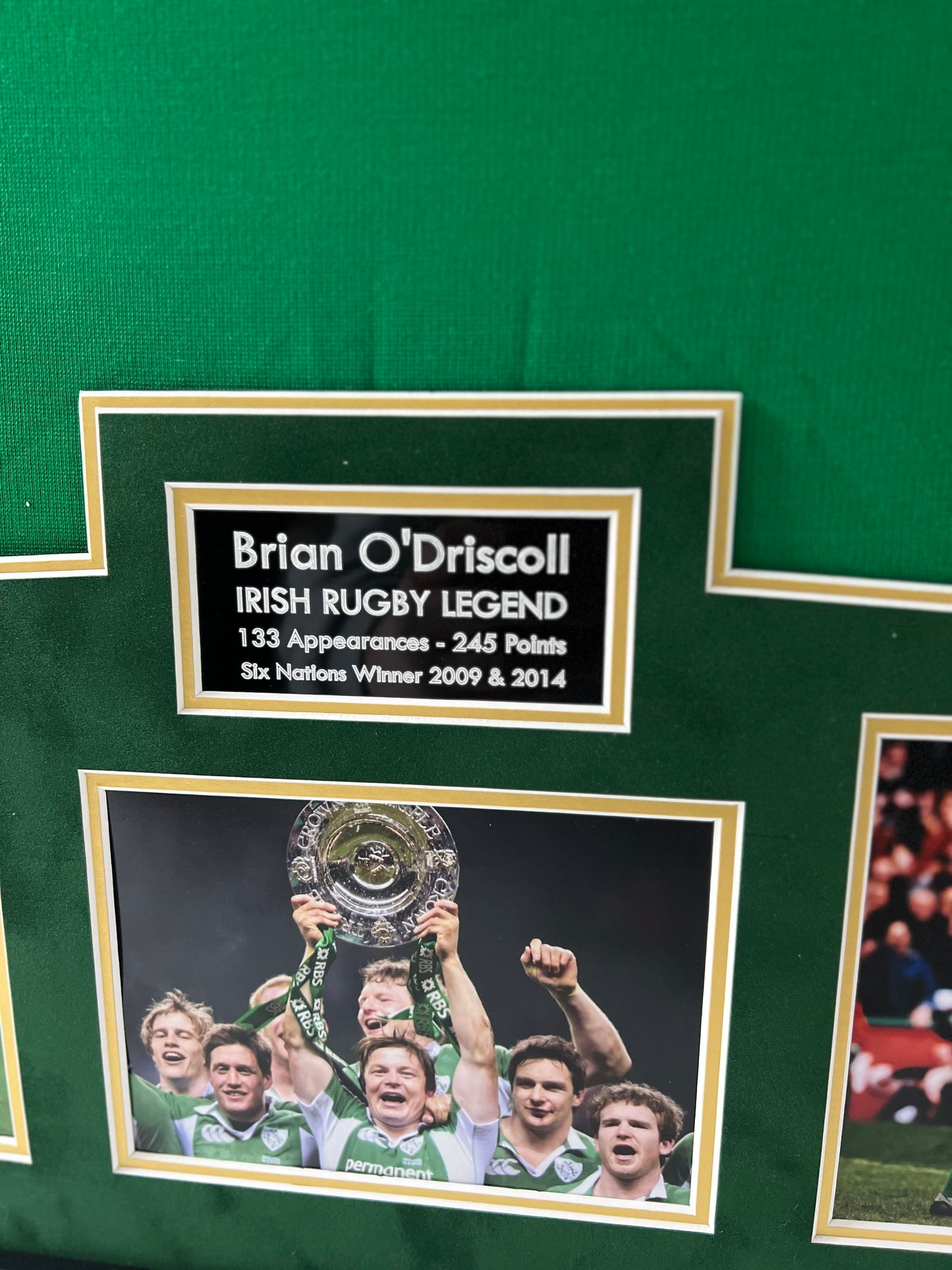 Brian O'Driscoll Irish Rugby Legend Signed & Framed Shirt (Ireland) + Cert