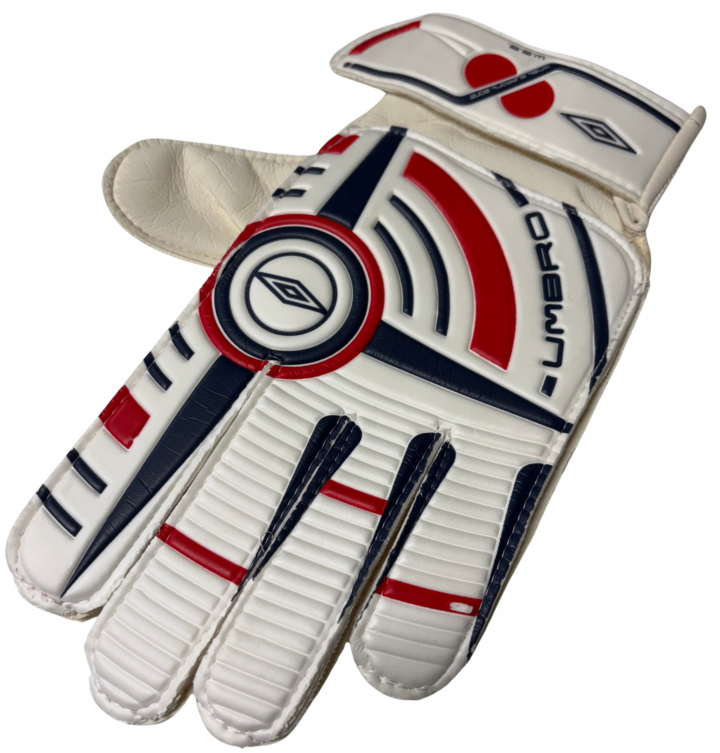 Peter Shilton- Leicester City & Nottingham Forest Legend- Signed Umbro White,Blue & Red Goalkeeper Glove with COA