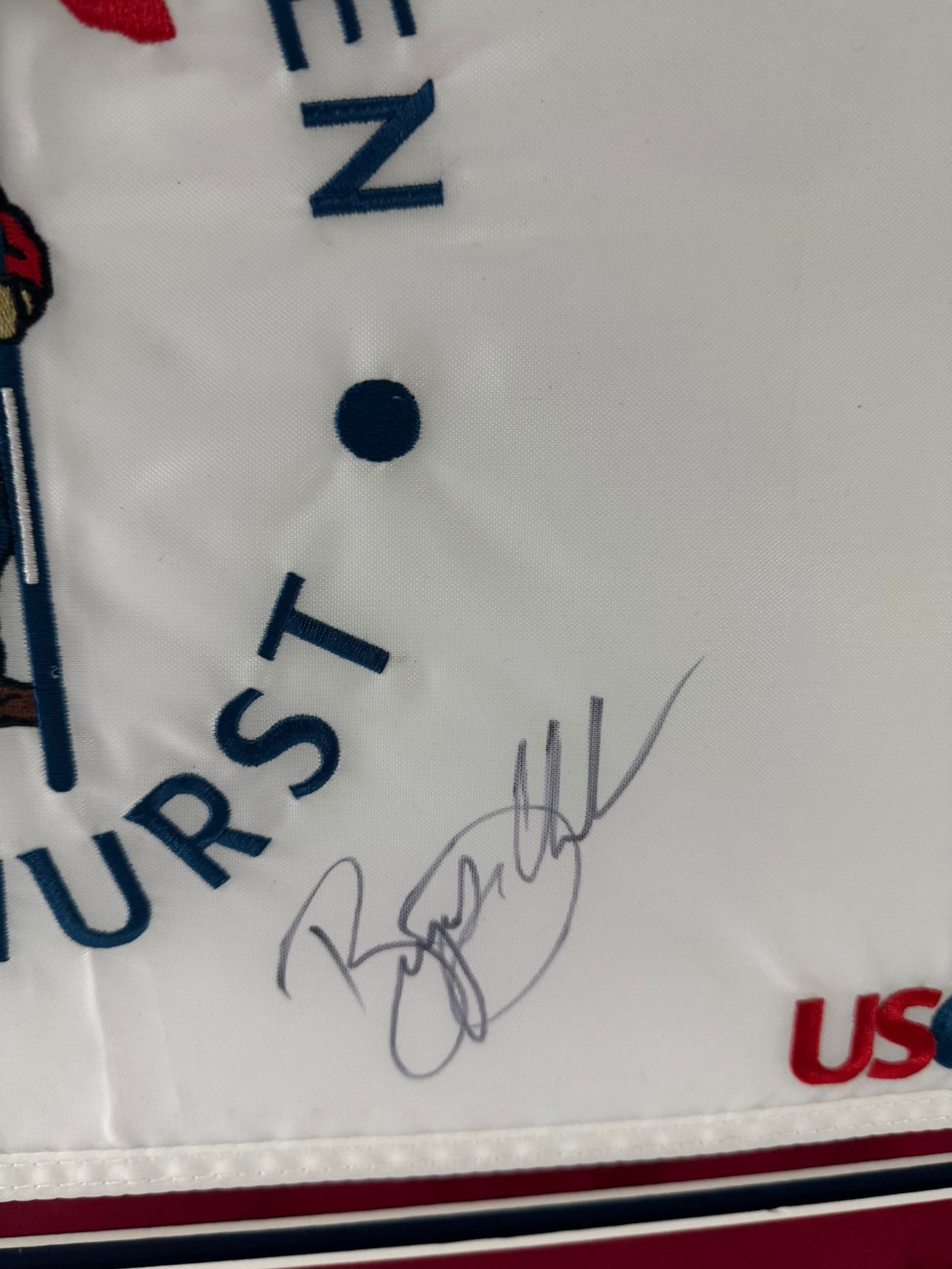 124th US Open Golf Flag Display Signed by Winner Bryson DeChambeau + Dealer COA