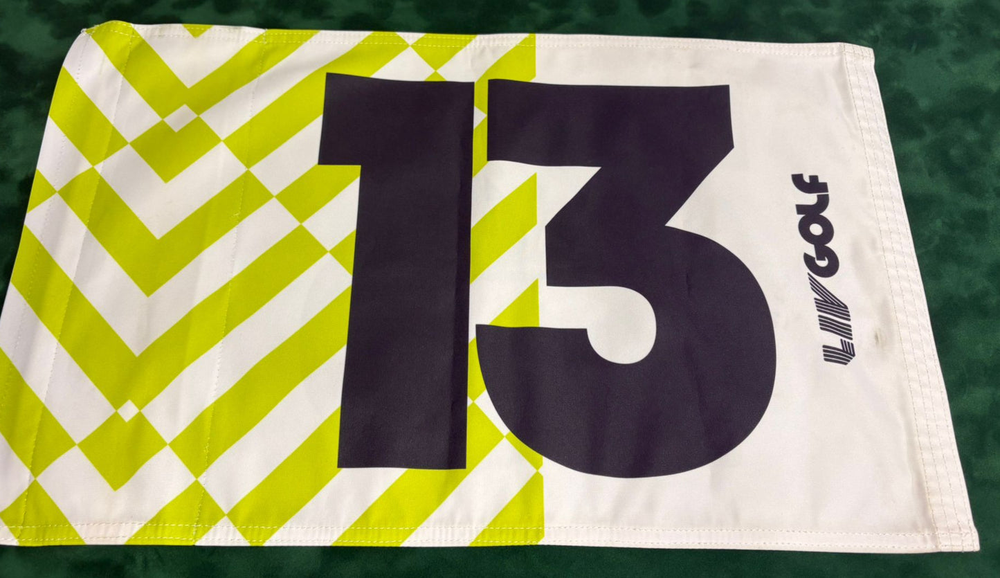 Bryson DeChambeau Winner Signed Course Used 2023 LIV Chicago 13th Hole Golf Flag + COA