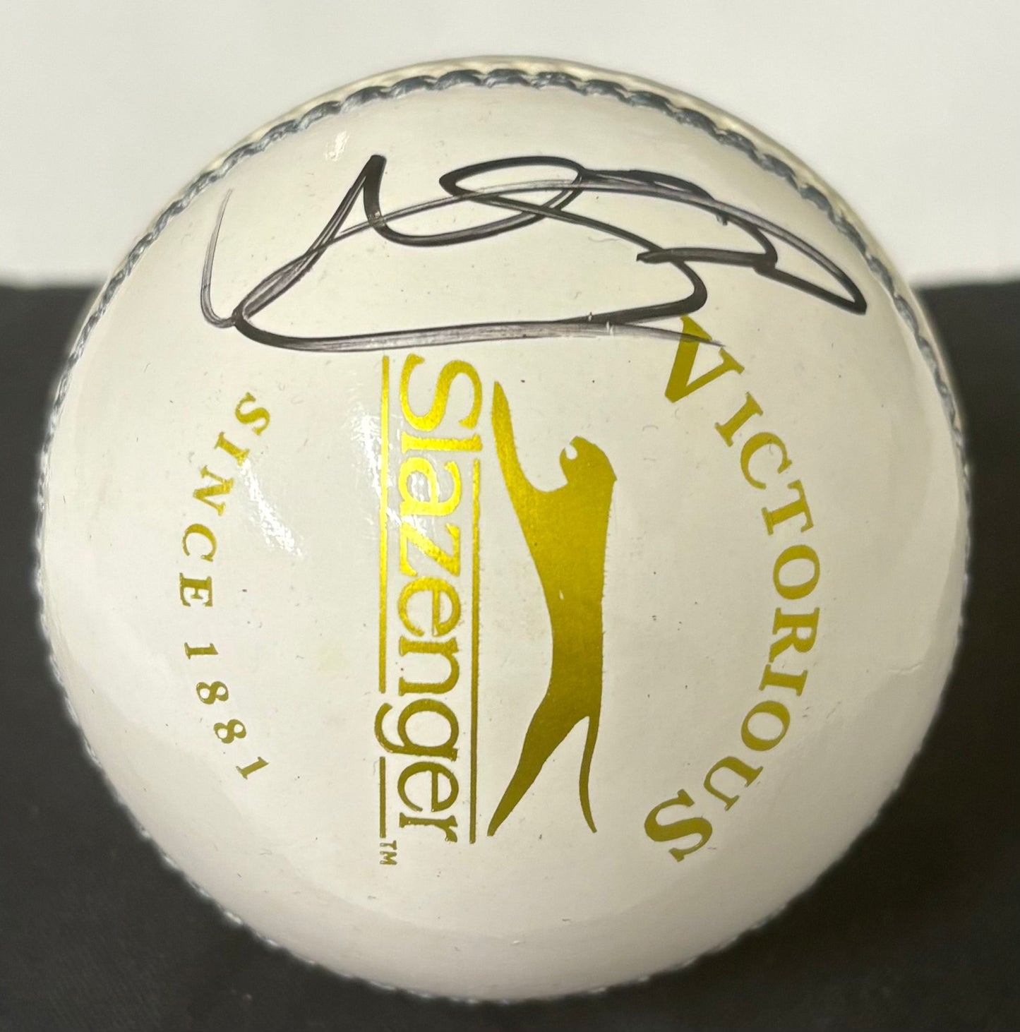 England, Lancashire & Birmingham Phoenix Cricket Player Liam Livingstone Signed White Cricket Ball + COA