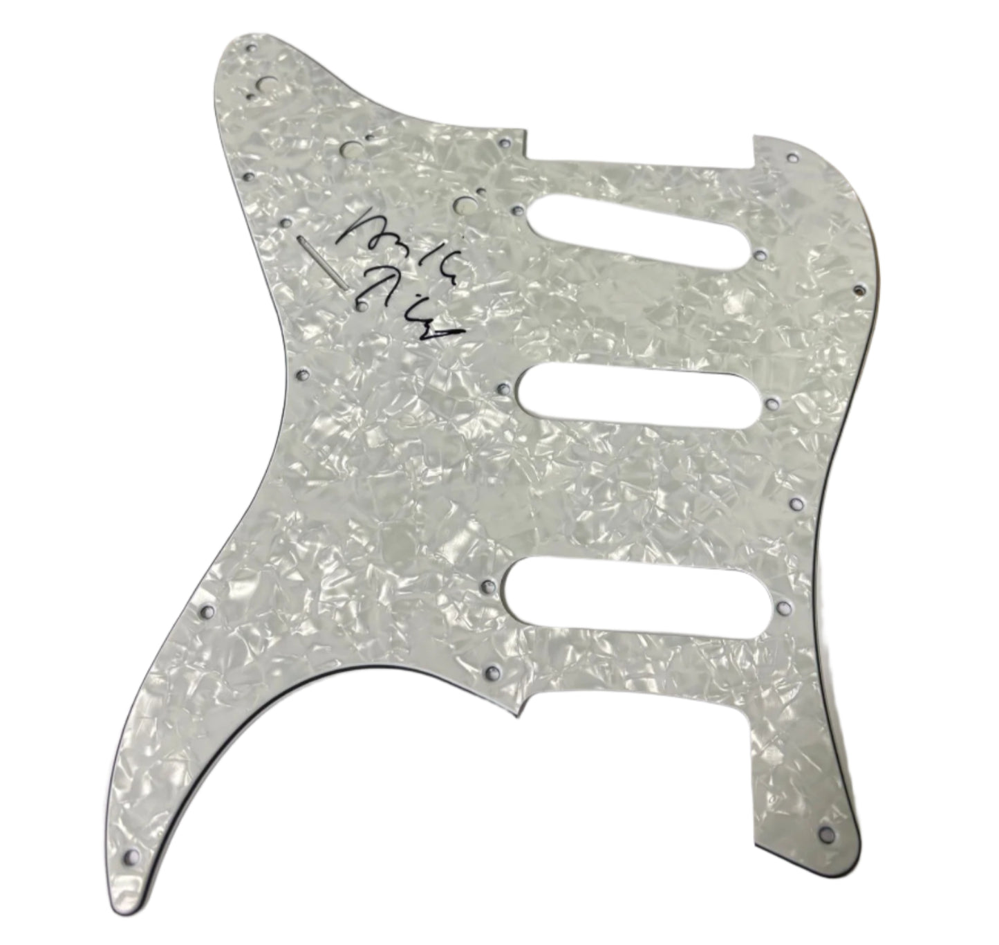 Mike Rutherford - Mike & The Mechanics Signed Electric Guitar Pickguard + Dealer COA