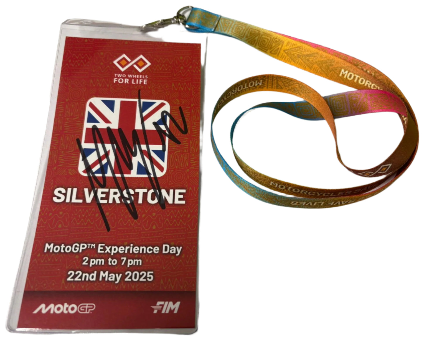 Maverick Viñales #12 Red Bull KTM Tech3 MotoGP Rider Signed 2025 British MotoGP Experience Day Ticket + COA