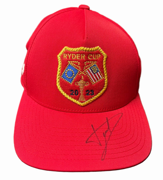2023 Team Europe Captain Luke Donald Signed Red Ryder Cup Golf Cap + Dealer COA