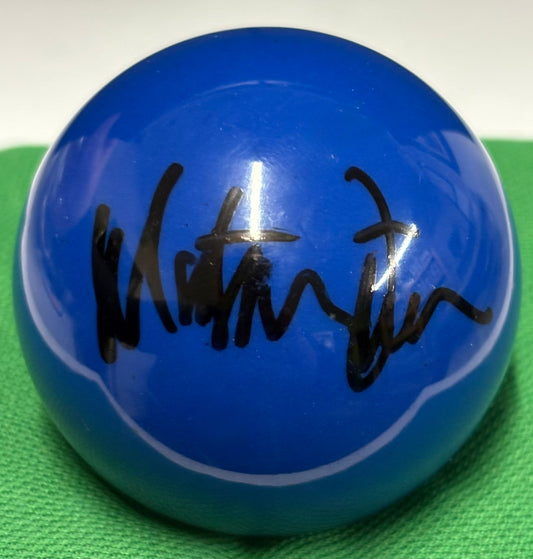 Matthew Stevens Signed BLUE Snooker Ball + Dealer COA