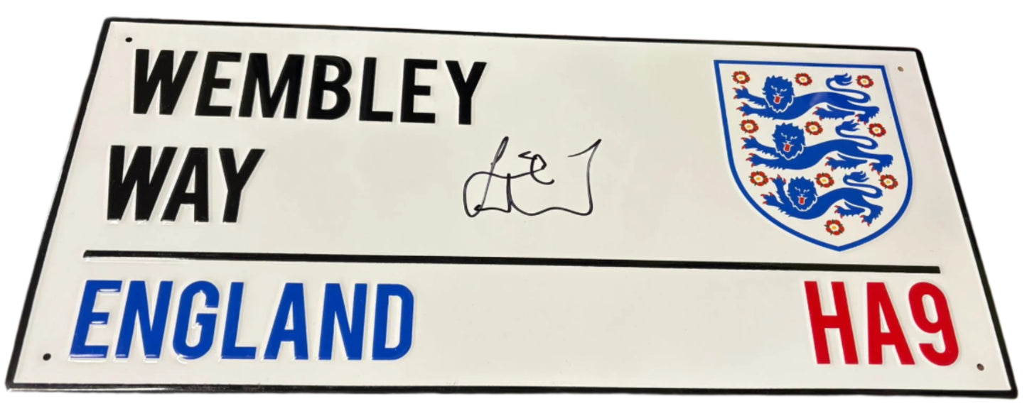 Jamie Redknapp Signed England Wembley Way Street Sign + Cert