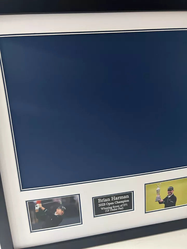 Standard Frame Kit - 2023 Open at Royal Liverpool Golf Flag (Brian Harman Won)