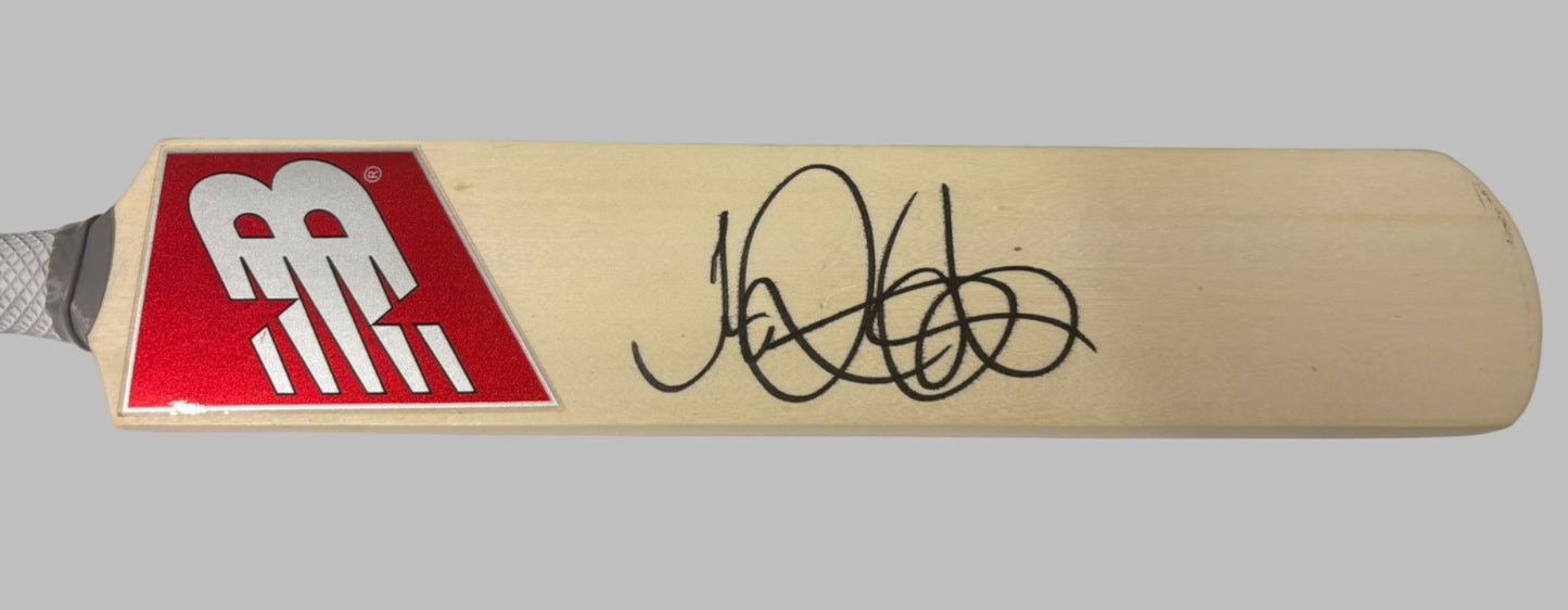 England Cricket Legend & Star Batsman Joe Root Signed New Balance Mini Cricket Bat + COA
