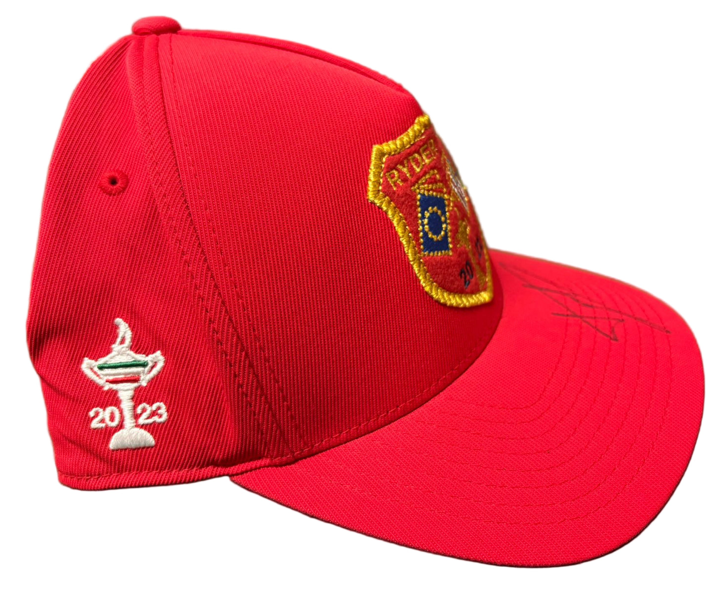 2023 Team Europe Captain Luke Donald Signed Red Ryder Cup Golf Cap + Dealer COA
