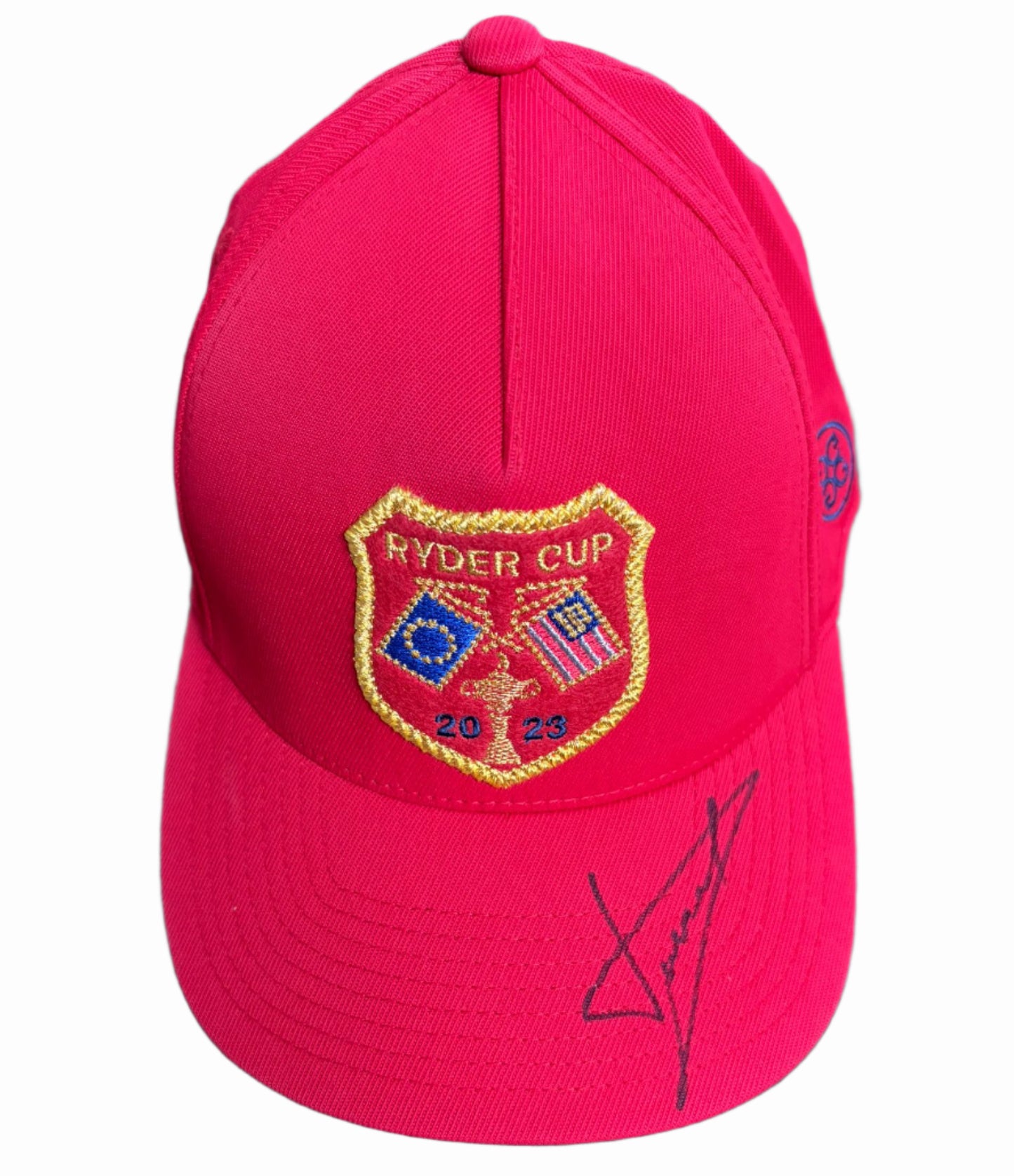2023 Team Europe Captain Luke Donald Signed Red Ryder Cup Golf Cap + Dealer COA
