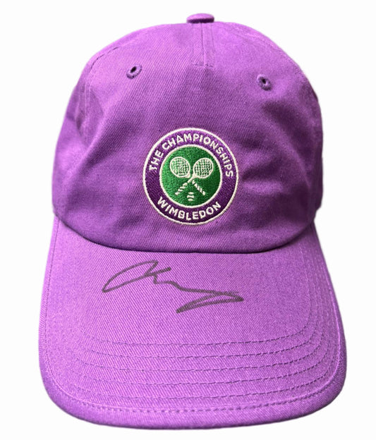 Two-Time Wimbledon Champion Andy Murray Signed Purple Tennis Cap + Cert
