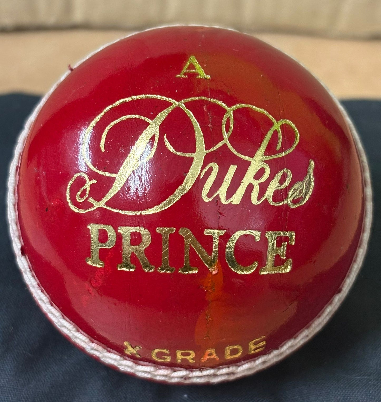 England Test Cricketer Josh Tongue Signed Red Cricket Ball + Dealer COA