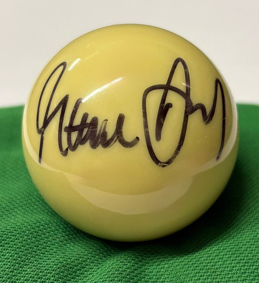 Steve Davis Signed WHITE Snooker Ball + Dealer COA
