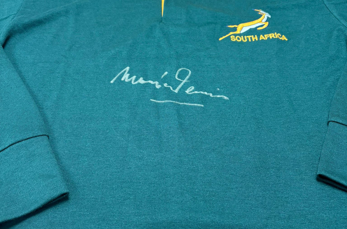 South African Rugby Union Legend Morné du Plessis Signed Springboks' Shirt + COA