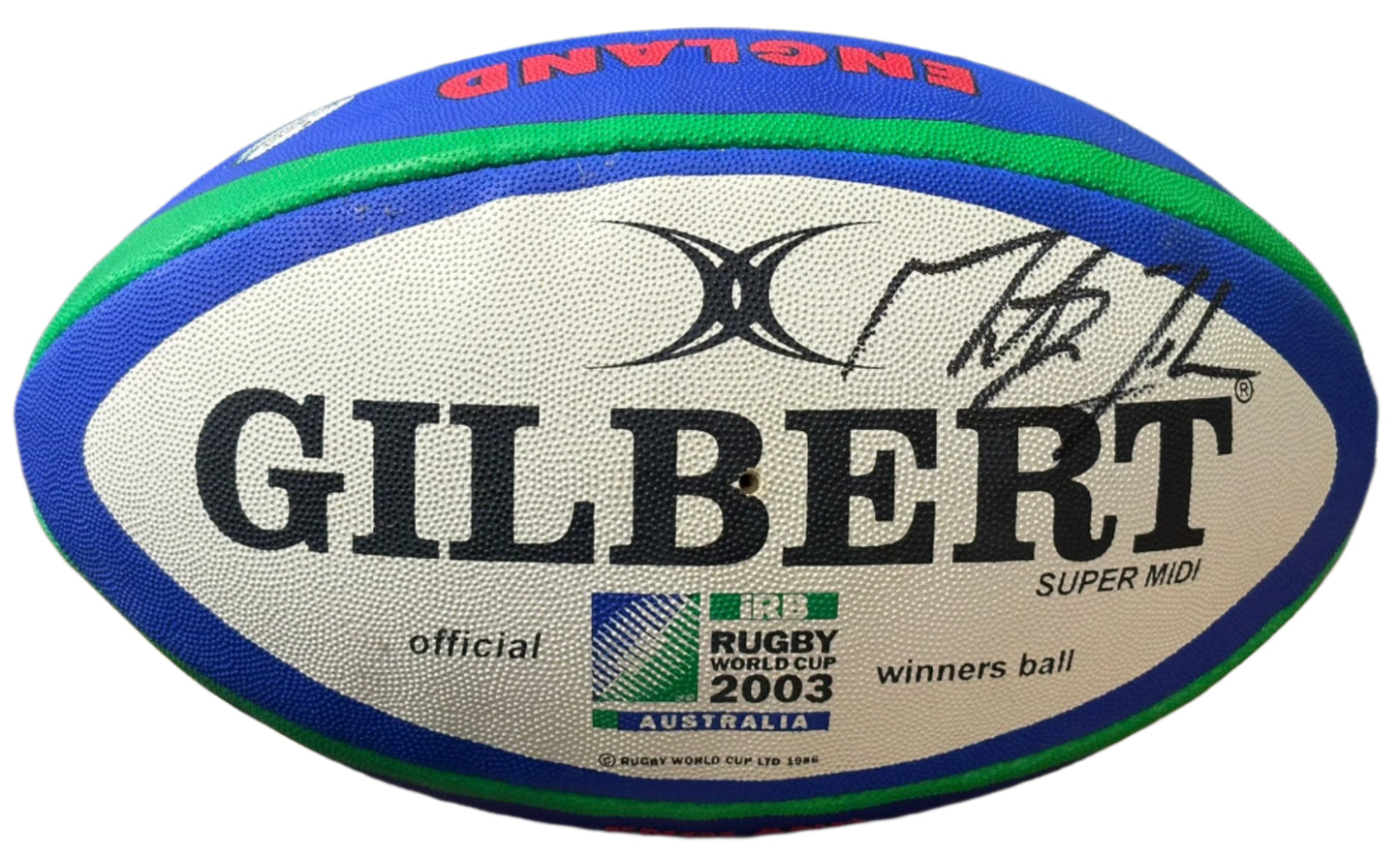 Martin Johnson 2003 England Rugby World Cup Captain Signed Rare Official Winners Rugby Ball + COA