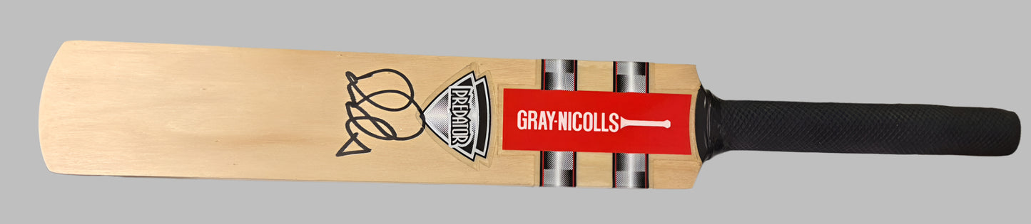 England Cricket Legend Graham Gooch Signed Mini Cricket Bat + Dealer COA