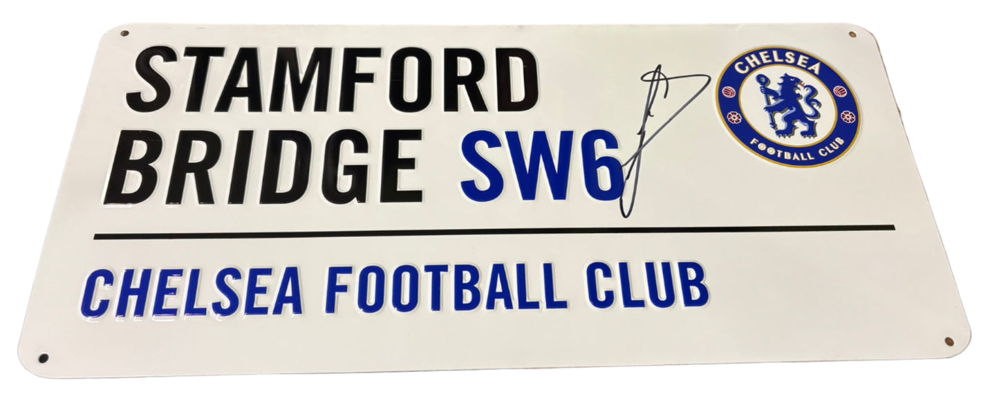 Ruud Gullit - Dutch Footballer Signed Chelsea FC Street Sign + Dealer COA
