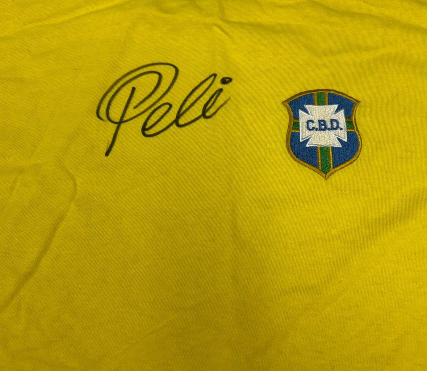 Brazilian Football Legend Pelé Signed 1982 Retro World Cup Football Shirt + COA