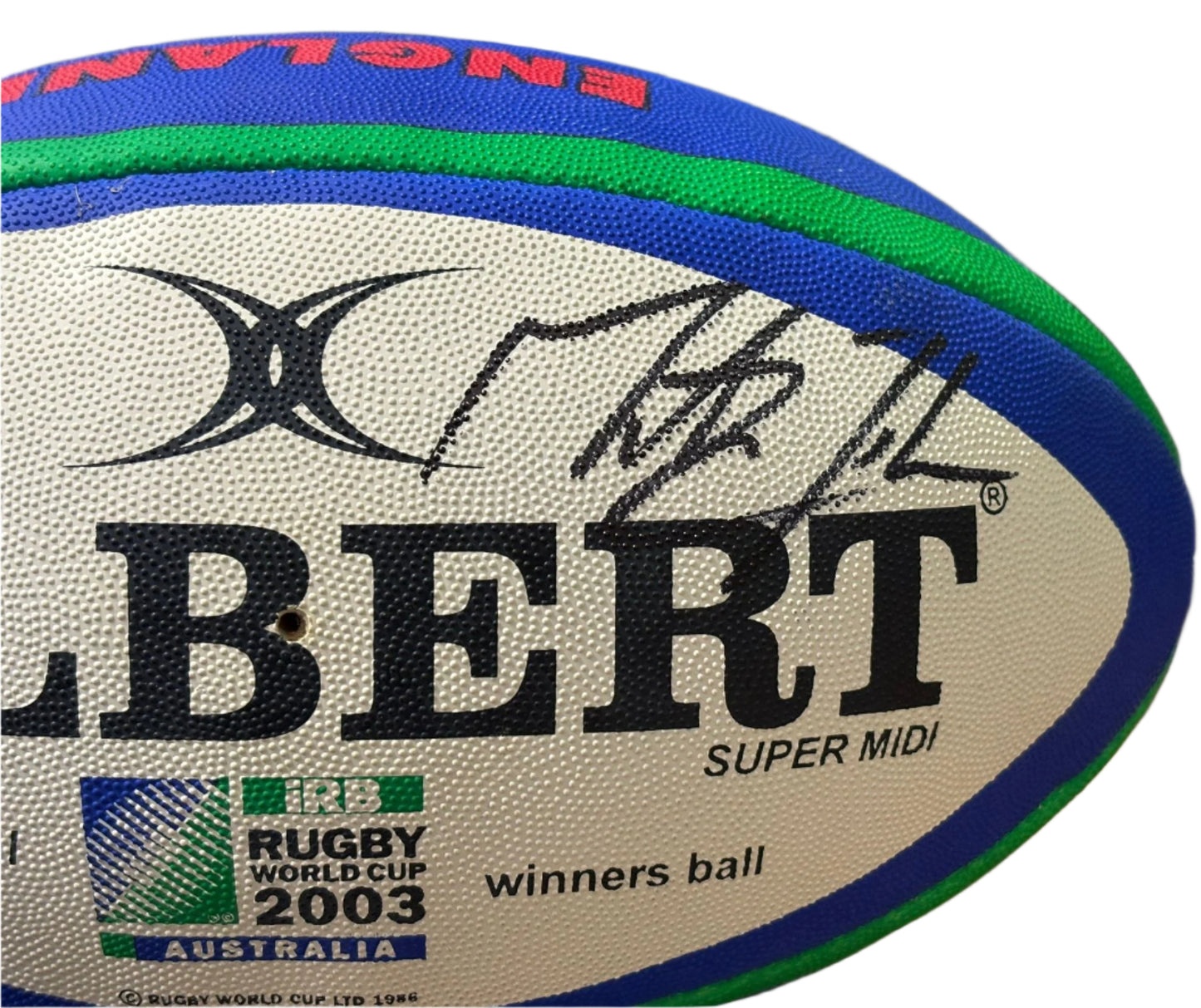 Martin Johnson 2003 England Rugby World Cup Captain Signed Rare Official Winners Rugby Ball + COA