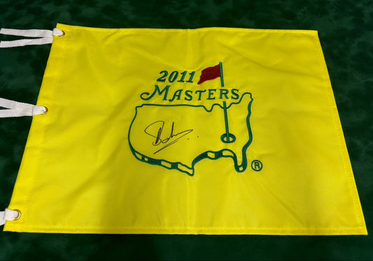 Charl Schwartzel Winner Signed 2011 Masters Golf Flag + Dealer COA