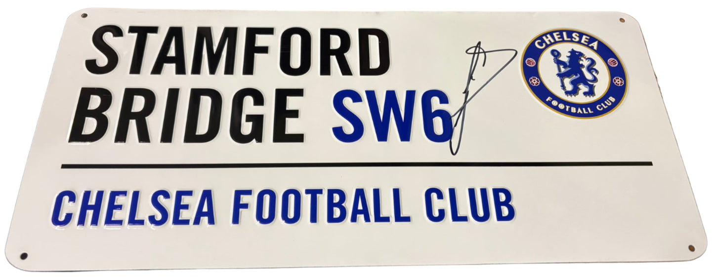 Ruud Gullit - Dutch Footballer Signed Chelsea FC Street Sign + Dealer COA