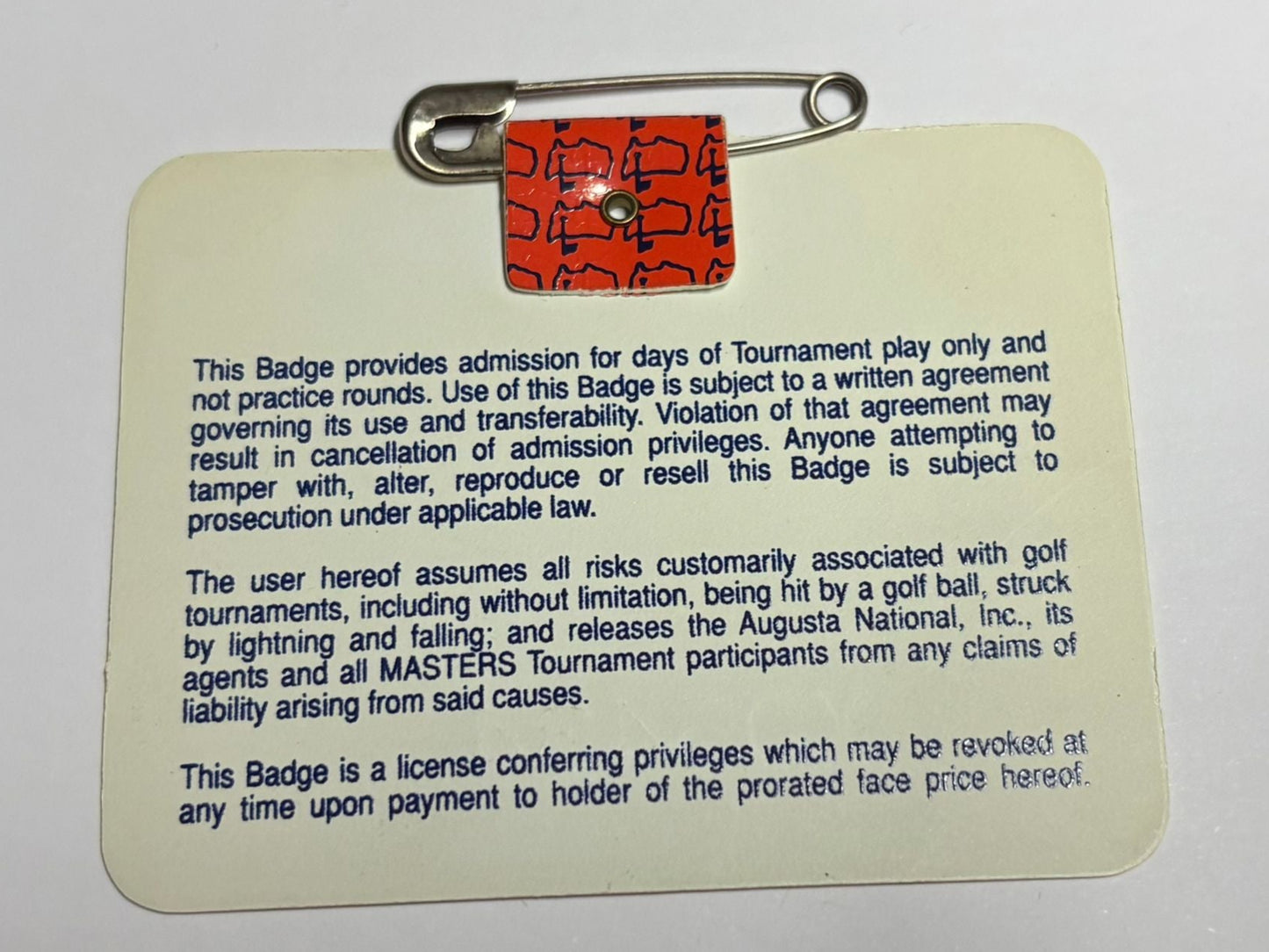 1993 Augusta Masters Ticket Signed by Winner Bernhard Langer + Dealer COA
